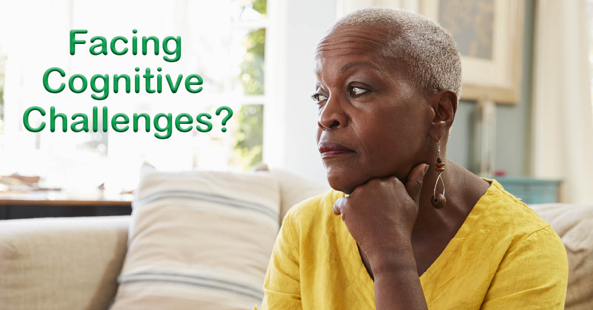 How Aging Affects Focus: Unraveling the Cognitive Challenges of Growing Older. Picture of an older black female, seeming to be deep in thought.